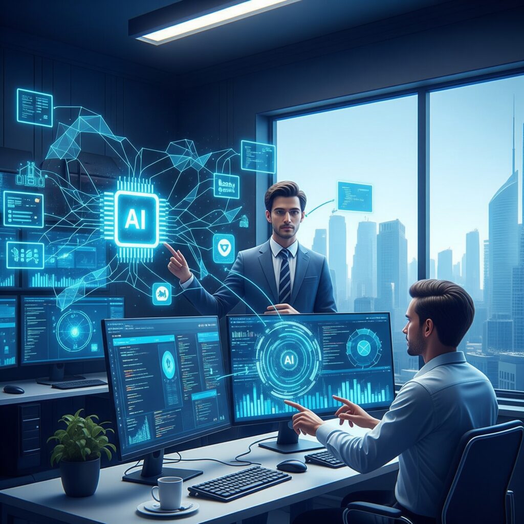 visualization of software engineers at work in the future