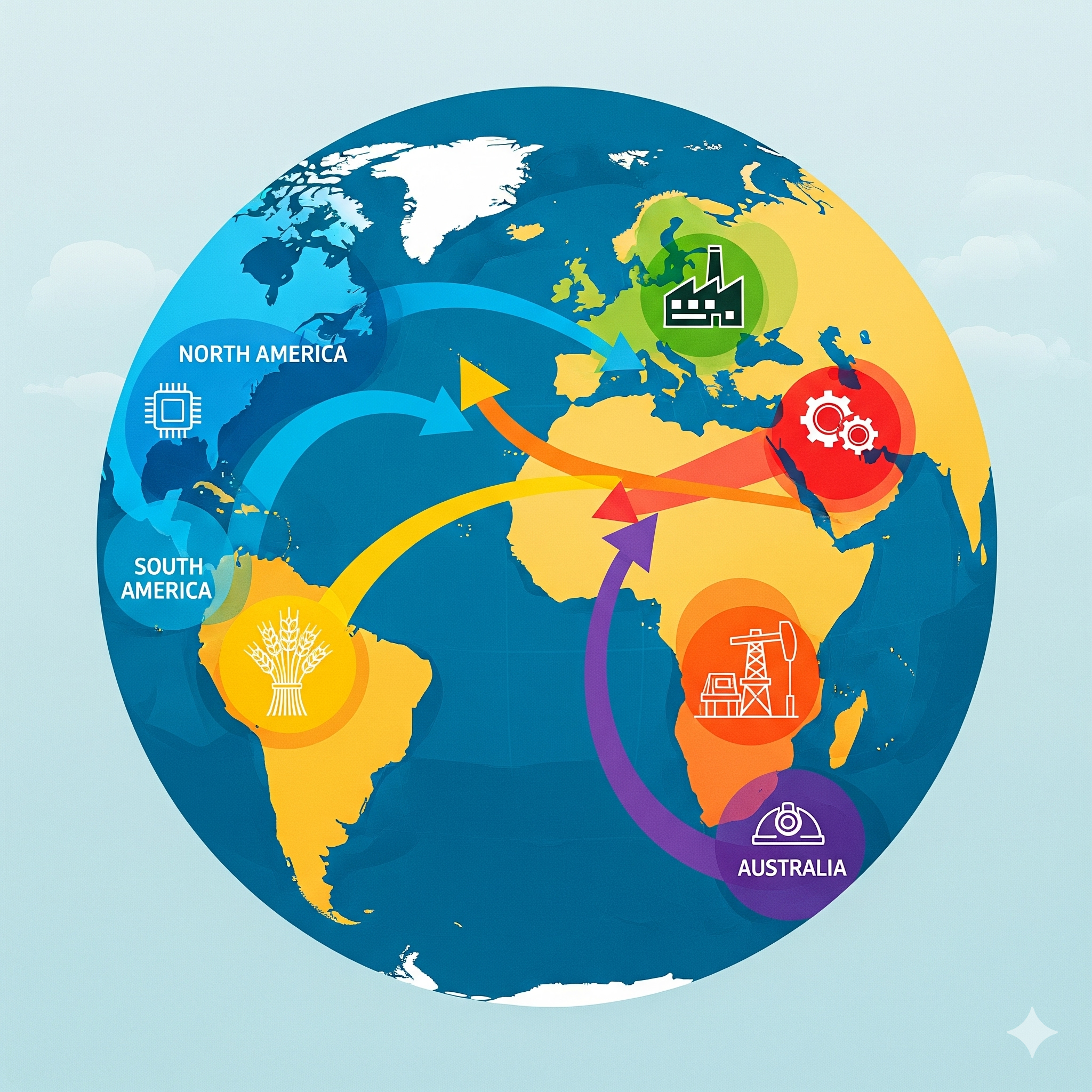 visualization of comparative advantages and global economics