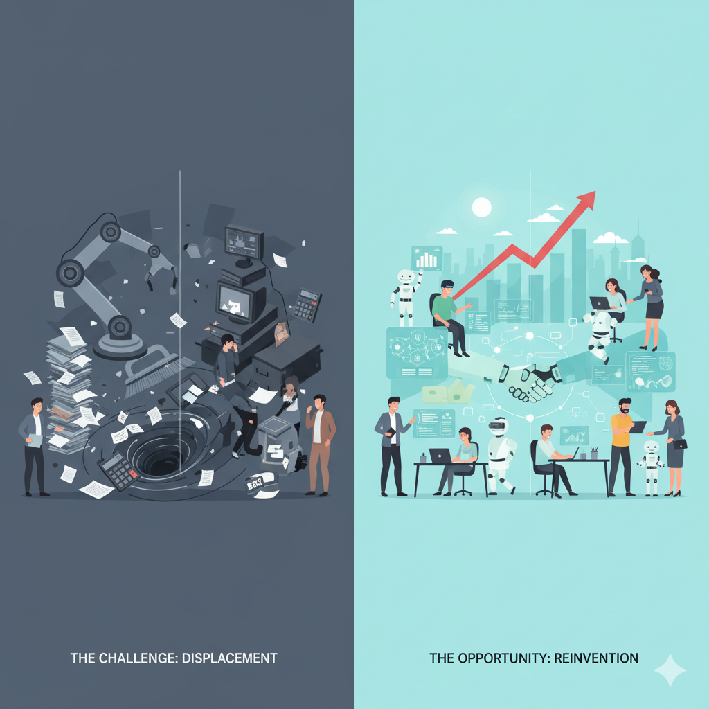 visualization of AI impact on workforce