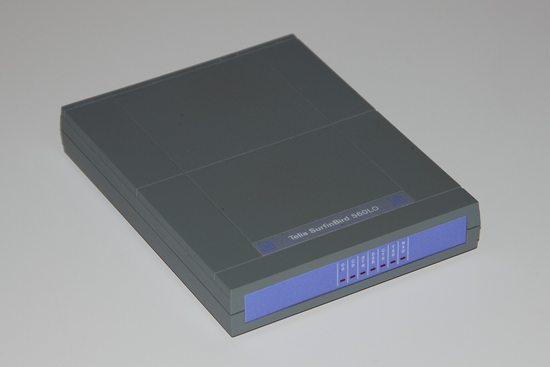 Late 1990s Telia SurfinBird 56k dial-up modem.