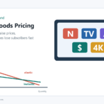 Graphic about elasticity of demand for digital goods with streaming, TV, AI, and demand curve icons.