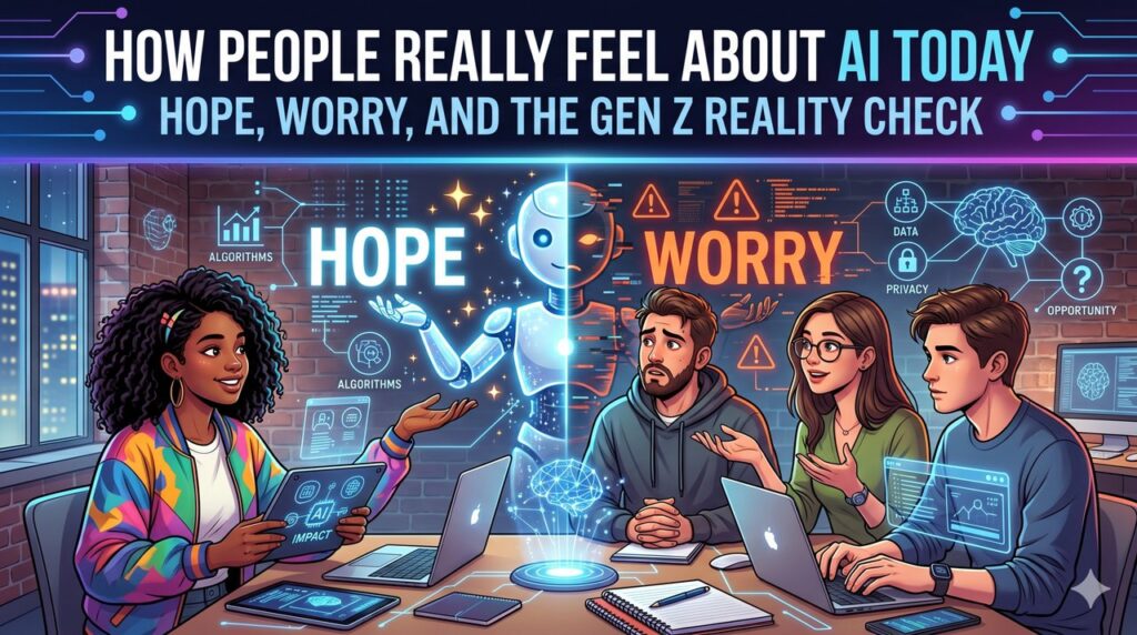 visualization of hope and worry about AI